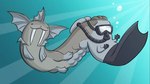 abs ambiguous_gender clothing diving_mask dorsal_fin ear_fins feral fin gills gloves grey_gills handwear mask neck_gills scuba solo tail tail_fin tusks drawfee nathan_yaffe drawfee_(copyright) neopets maraquan_neopet marine meerca neopet_(species) 16:9 widescreen