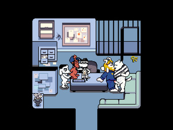 anal anthro anthro_on_anthro antlers balls beard blonde_hair clothing deep_kiss facial_hair forced forced_kiss french_kissing fur genitals group hair horn imminent_sex kissing male male/male mature_male muscular muscular_anthro muscular_male oral penis police police_uniform prisoner questionable_consent rimming secretly_loves_it sex shirt size_difference tail tail_motion tailwag tank_top topwear tounge_kissing uniform white_body white_fur joalmidon deltarune undertale undertale_(series) asgore_dreemurr dogamy doggo_(undertale) greater_dog rudolph_holiday boss_monster_(undertale) bovid canid canine caprine deer goat mammal 4:3 animated digital_media_(artwork) pixel_(artwork) pixel_animation