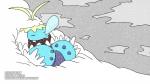 ambiguous_gender blonde_hair fur grey_background hair simple_background sleeping snow solo white_body white_fur ricofurlow nintendo pokemon arthropod crabominable crustacean generation_7_pokemon marine pokemon_(species) 16:9 2016 hi_res widescreen