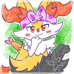 accessory ambiguous_anthro ambiguous_gender anthro biped blush blush_stickers bow_ribbon closed_smile digitigrade food front_view hand_to_face headband looking_at_viewer mouth_closed on_one_leg one_leg_up outline raised_leg shrimp_(food) simple_background smile solo standing annyui0611 nintendo pokemon braixen canid generation_6_pokemon mammal pokemon_(species) 1:1 2024 digital_drawing_(artwork) digital_media_(artwork) half-length_portrait hi_res japanese_description portrait translated_description