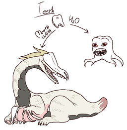 4_toes alternate_form ambiguous_gender biped black_body black_claws black_countershading black_scales blood blood_stain bodily_fluids claws contextual_arrow countershade_torso countershading creepy digitigrade directional_arrow docked_tail eyeless feet feral long_neck looking_back lying membrane_(anatomy) membranous_wings multicolored_body multicolored_scales nightmare_fuel on_front open_mouth open_smile pink_tongue pose quadruped reverse_countershading scales short_tail side_view simple_background smile snout solo spikes sponge standing tail teeth text toe_claws toes tongue toony two_tone_body two_tone_scales ventral_scales white_background white_body white_claws white_scales white_tail winged_arms wings yelling zennyzach european_mythology mythology animate_inanimate dragon hybrid mythological_creature mythological_scalie scalie sponge_monster tooth_creature waddling_head western_dragon wyvern 2018 digital_drawing_(artwork) digital_media_(artwork) english_text full-length_portrait hi_res model_sheet multiple_images portrait species_name
