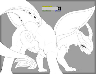 all_fours animal_genitalia animal_penis anthro anus butt duo erection female female_feral feral genitals horn larger_female logo looking_back looking_pleasured male male/female male_feral nude open_mouth penis raised_tail rear_view simple_background size_difference slightly_chubby smaller_male spread_legs spread_vulva spread_wings spreading tail text unbirthing vaginal vore vulva wings kayasamix fakemon mythology nintendo pokemon dragon flygon generation_3_pokemon kecleon lizard mythological_creature mythological_scalie pokemon_(species) reptile scalie 2025 absurd_res black_and_white detailed hi_res line_art monochrome traditional_media_(artwork)