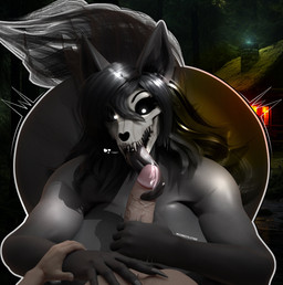 anthro big_breasts big_butt big_penis black_body black_fur black_hair bone breasts butt duo emanata erection female female_on_human first_person_view fur genitals glowing glowing_eyes hair handjob heart_symbol huge_breasts huge_butt human_on_anthro human_pov interspecies licking male male/female male_on_anthro male_pov oral penile penis penis_lick sex skull skull_head tail tongue white_eyes mechanicalstage scrag_(modeler) scp_foundation scp-1471-a canid canine human malo mammal 3d_(artwork) absurd_res digital_media_(artwork) hi_res
