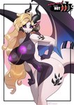 anthro areola big_breasts blonde_hair breasts ear_chain ear_piercing ear_ring eyebrows eyelashes female glistening glistening_body glistening_breasts hair hand_on_hip hand_on_leg hand_on_thigh horn huge_breasts leaning leaning_forward membrane_(anatomy) membranous_wings nipple_chain nipple_piercing nipple_ring nipples nude piercing pink_eyes ring_piercing solo thick_thighs white_body wings aomori mythology lilith_drakenheart dragon mythological_creature mythological_scalie scalie 2025 hi_res