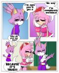 accessory anthro big_eyes breasts clothed clothing dialogue duo female fur gloves green_eyes hair hair_accessory hairband handwear open_mouth pink_body pink_fur pink_hair purple_body purple_fur text toony yellow_eyes sandunky sega sonic_the_hedgehog_(series) amy_rose blaze_the_cat domestic_cat eulipotyphlan felid feline felis hedgehog mammal 4:5 absurd_res comic english_text hi_res