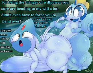abdominal_bulge anthro anthro_penetrating anthro_penetrating_humanoid ball_squish balls belly big_balls big_butt big_penis blue_balls blue_body blue_eyes blue_genitals blue_skin blue_tongue bodily_fluids bodily_fluids_on_penis butt butt_slap crying dialogue doggystyle dominant duo feet fin from_behind_position genitals growth huge_balls huge_butt huge_penis humanoid_genitalia humanoid_on_anthro humanoid_penetrated humanoid_penis hyper hyper_balls hyper_genitalia hyper_penis interspecies interspecies_domination kneeling kneeling_sex male male/male male_anthro male_humanoid male_penetrated male_penetrating male_penetrating_male moan motion_lines multicolored_body navel onomatopoeia open_mouth penetration penile penile_penetration penis plap plap_(sound) pokemorph questionable_consent raised_tail sex slap slightly_chubby slightly_chubby_anthro slightly_chubby_male small_but_hung smile sound_effects spank_marks spanking squish standing standing_doggystyle standing_sex sweat sweatdrop sweaty_balls sweaty_belly sweaty_butt sweaty_feet sweaty_genitalia sweaty_legs sweaty_thighs tail tail_growth tears text throbbing throbbing_penis tongue twitching two_tone_body white_body white_skin wide_eyed wide_hips yellow_eyes plushtrapboyuwu nintendo pokemon damien_(plushtrapboyuwu) azelf chameleon generation_4_pokemon generation_8_pokemon humanoid legendary_pokemon lizard pokemon_(species) reptile scalie sobble 2024 digital_media_(artwork) english_text hi_res