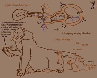 4_arms 4_eyes 5_fingers 5_toes anatomically_correct anatomically_correct_genitalia anatomically_correct_penis animal_genitalia animal_penis animal_vulva anthro anthro_on_anthro anthro_penetrated anthro_penetrating anthro_penetrating_anthro anthro_penetrating_maleherm aroused ass_to_ass barbed_canine_penis big_penis biped bodily_fluids body_hair canine_genitalia canine_penis claws clipboard cum cum_in_uterus cum_in_vagina cum_inside cum_leaking_out cum_on_penis cum_on_sheath cum_on_vulva dialogue duo erection feet feline_genitalia feline_penis finger_claws fingers fluffy fluffy_tail fur genital_fluids genitals hair handpaw happy_trail holding_clipboard holding_object hybrid_genitalia hybrid_penis hybrid_vulva internal internal_vaginal intersex intersex/intersex intersex_anthro intersex_penetrated intersex_penetrating intersex_penetrating_intersex intersex_penetrating_maleherm knot knotting larger_penetrated leaking leaking_cum leaking_unusual_cum leaking_vagina long_penis looking_at_object lying maleherm maleherm/maleherm maleherm_anthro maleherm_penetrated maleherm_penetrating maleherm_penetrating_intersex maleherm_penetrating_maleherm mane mane_hair membrane_(anatomy) multi_arm multi_eye multi_limb mutual_knotting mutual_penetration mutual_penile mutual_penile_penetration mutual_penis_in_pussy mutual_vaginal_knotting nude on_back on_ground open_mouth ouroboros_position paws pen_(object) penetration penile penile_penetration penile_spines penis plantigrade reverse_doggystyle sex sheath short_ears short_fur short_tail side_view simple_background size_difference slightly_chubby slightly_chubby_anthro slightly_chubby_intersex slightly_chubby_maleherm small_ears small_tail small_top_big_bottom smaller_penetrated snout submissive submissive_intersex submissive_maleherm tail tall text thick_penis toe_claws toes unusual_anatomy unusual_bodily_fluids unusual_cum unusual_genital_fluids unusual_genitalia unusual_penis unusual_position unusual_vulva uterus vaginal vaginal_knotting vaginal_penetration vein veiny_penis vulva webbed_feet webbed_hands whiskers muddymaggot kuruk_(character) mauvit'fur alien du'wehyi du'wehyi'qiubaba hybrid 2026 5:4 digital_drawing_(artwork) digital_media_(artwork) english_text hi_res sketch male_(lore) nonbinary_(lore)