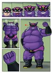 anthro belly belly_squeeze big_arms big_butt big_pecs body_size_growth breasts bulge butt clothed clothing description ear_growth expansion grin growth happy heart_symbol holowear_(pokemon) huge_arms huge_butt huge_pecs human_to_anthro male mask obese obese_anthro obese_male overweight overweight_anthro overweight_male pecs size_transformation smile solo species_transformation sports_mask sportswear squeezing tail transformation transformation_sequence unwilling_to_willing weight_gain wrestling wrestling_mask wrestling_outfit regulartf nintendo pokemon pokemon_unite masked_style_gengar generation_1_pokemon gengar ghost human mammal pokemon_(species) spirit 2024 colored comic digital_drawing_(artwork) digital_media_(artwork) english_description hi_res sequence