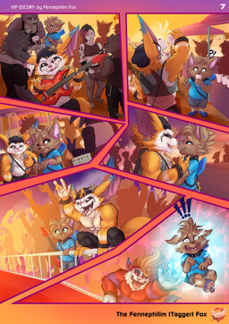 3_toes 4_fingers arm_tattoo beanie black_body black_bottomwear black_clothing black_eyebrows black_eyes black_fur black_pants blue_clothing blue_eyes blue_footwear blue_shoes blush bottomwear bracelet brown_body brown_bottomwear brown_clothing brown_fur brown_pants clothing collar crowd_scene drunk ear_piercing ear_ring electric_guitar eyebrows facial_piercing feet female femboy fingers footwear fur group guitar hair hat headgear headwear jewelry keyboard_instrument looking_at_viewer male muscular muscular_male musical_instrument musical_keyboard nose_piercing one_eye_closed orange_body orange_fur orange_hair pants piercing pink_bracelet plucked_string_instrument red_body red_eyes red_fur ring_piercing shoes slightly_chubby slightly_chubby_male spiked_collar spikes string_instrument substance_intoxication tan_eyebrows tattoo throwing_character toes tongue tongue_piercing white_body white_eyebrows white_fur wink fennephilim_fox european_mythology greek_mythology league_of_legends mythology pentakill riot_games tencent true_damage gnar_(lol) kennen_(lol) mega_gnar_(lol) avian bat bird bovid bovine canid canine canis corvid corvus_(genus) crow human mammal minotaur oscine panthera passerine wolf yordle absurd_res comic hi_res