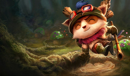 arm_support boots clothing detailed_background eyes_closed eyewear eyewear_on_head feathers footwear forest fungus fur gloves goggles goggles_on_head handwear holding_object male map midair mushroom nature outside plant shoes solo tree duc_truong league_of_legends riot_games tencent teemo_(lol) demon mammal yordle official_art