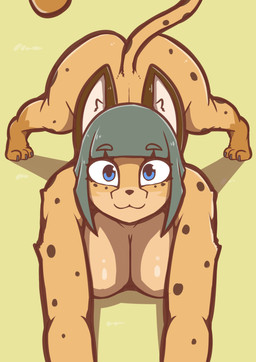 anthro ass_up big_breasts big_butt blue_eyes breasts butt female jack-o'_pose looking_at_viewer nude pose solo conditional_dnp quin-nsfw rika_(quin-nsfw) cheetah felid feline mammal 2025 absurd_res hi_res