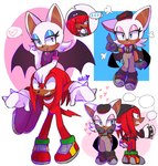 anthro clothing dark_body dark_skin duo eyeshadow female footwear gloves handwear hat headgear headwear heart_symbol makeup male simple_background smile wings heartludwig netflix sega sonic_prime sonic_the_hedgehog_(series) knuckles_the_echidna rebel_rouge renegade_knucks rouge_the_bat bat echidna mammal monotreme 2023 hi_res