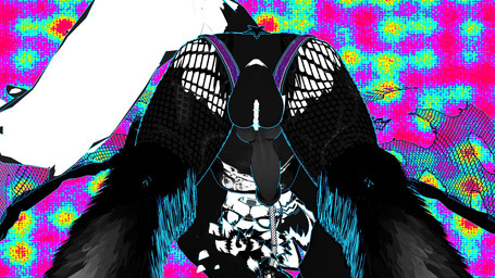 anthro ass_up backsack balls bent_over buttplug clothing fishnet_clothing genitals knot knotted_penis looking_at_viewer male penis plug_(sex_toy) raised_tail sex_toy solo tail furrytrxsh seph_(furrytrxsh) 16:9 hi_res widescreen