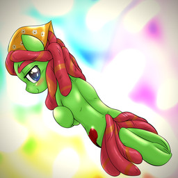 blush dreadlocks female feral hair quadruped red_hair smile solo behind-space friendship_is_magic hasbro my_little_pony tree_hugger_(mlp) earth_pony equid equine horse mammal pony 1:1 2015