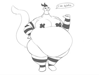 2_horns 4_claws 4_fingers 4_horns anthro arm_tuft belly big_belly big_breasts big_horn biped breasts cheek_tuft claws dialogue facial_tuft female female_anthro finger_claws fingers fur fur_tuft gem horn huge_belly huge_breasts jewelry multi_horn necklace nipple_tape obese obese_anthro obese_female overweight overweight_anthro overweight_female pasties pearl_(gem) pearl_necklace shoulder_tuft skindentation small_horn solo speech_bubble striped_arms striped_legs tail tape text thick_tail thick_thighs tuft cocoalop12 mythology dragon furred_dragon furred_scalie mythological_creature mythological_scalie scalie 2025 english_description english_text greyscale monochrome