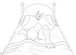 anthro areola bed big_areola big_breasts big_nipples breasts female furniture genitals huge_breasts hyper hyper_breasts looking_at_viewer lying navel nipple_piercing nipple_ring nipples on_back on_bed one_eye_closed open_mouth piercing pussy ring_piercing solo thick_thighs badgerben nintendo pokemon lovie_(anjuneko) generation_4_pokemon lucario pokemon_(species) absurd_res hi_res monochrome