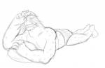 anthro beard clothing eyewear facial_hair goggles male muscular muscular_anthro muscular_male solo speedo swimwear thegreatmatsutzu celtic_mythology european_mythology my_hero_academia mythology selkie_(my_hero_academia) mammal marine mythological_creature mythological_marine pinniped seal selkie spotted_seal monochrome sketch