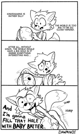 anthro border bottomless clothed clothing dialogue fur globe insane looking_at_viewer male motion_lines open_mouth penetration solo teeth text tongue tongue_out white_border dawmino canid canine fox mammal 2016 black_and_white comic digital_drawing_(artwork) digital_media_(artwork) english_text monochrome
