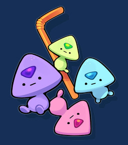 alternate_color ambiguous_gender armless chibi dot_eyes drinking_straw forehead_gem gem group micro not_furry simple_eyes toony discount-supervillain cartoon_network steven_universe smolidot gem_(species) peridot_(gem_species)