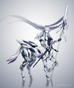 breasts clothed clothed_female clothed_taur clothing cybernetics female hair holding_melee_weapon holding_object holding_polearm holding_sword holding_weapon long_hair machine mecha medium_breasts melee_weapon polearm sheathed_sword solo sword weapon white_hair jhcrow3 european_mythology greek_mythology mythology centaur equid equid_taur humanoid_taur mammal mammal_taur taur absurd_res full-length_portrait hi_res portrait