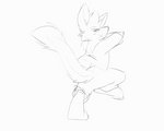 anthro dancing digitigrade fangs feet floppy_ears hindpaw male pawpads paws solo stomping tail tail_tuft teeth tuft scruffkerfluff irvine_(technoplatypus) bat mammal 2020 5:4 animated frame_by_frame line_art short_playtime