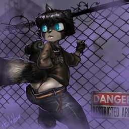 anthro backpack black_body black_fur black_hair bottomwear butt butt_cleavage clothing denim denim_bottomwear denim_clothing femboy fingerless_gloves fur gloves grey_body grey_fur hair handwear hoodie horn jeans looking_back male markings multicolored_body multicolored_fur pants solo striped_markings striped_tail stripes tail tail_markings thick_thighs topwear two_tone_body two_tone_fur unicorn_horn wide_eyed wide_hips bleats mythology aiden_(bleats) ailurid equid equine hybrid mammal mythological_creature mythological_equine red_panda unicorn 1:1 hi_res