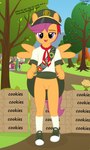 anthro bottomwear clothed clothing clothing_lift dialogue female footwear genitals no_underwear plantigrade pussy scout_uniform shoes skirt skirt_lift socks solo tail tail_over_skirt text wings young young_anthro deserter_(artist) third-party_edit tolpain friendship_is_magic girl_scout hasbro my_little_pony mythology scootaloo_(mlp) equid equine horse mammal mythological_creature mythological_equine pegasus pony 2022 absurd_res english_text hi_res