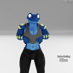 3_toes 5_fingers abs anthro balls blue_body bouncing_balls claws clothing erection feet fingers genitals humanoid_genitalia humanoid_penis looking_at_viewer male muscular muscular_male nipples nude nude_anthro penis simple_background smile solo spikes teeth text toes toothy_grin toothy_smile undressing okamical okamical_(modeler) oka_(okamical) amphibian frog 3d_(artwork) absurd_res animated digital_media_(artwork) hi_res short_playtime webm