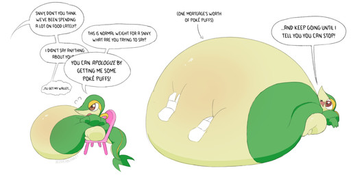 ambiguous_gender before_and_after belly belly_expansion belly_overhang belly_squish big_belly black_mouth blobby brown_eyes chair dialogue disembodied_hand expansion feral furniture green_body green_tail hand_on_another's_belly hand_on_belly huge_belly hyper hyper_belly immobile morbidly_obese morbidly_obese_ambiguous morbidly_obese_feral multicolored_body obese obese_ambiguous obese_feral offscreen_character on_chair open_mouth open_smile overweight overweight_ambiguous overweight_feral pink_tongue simple_background sitting sitting_on_chair smile solo speech_bubble squish tail talking_to_another tan_body tan_tail text thick_tail tongue two_tone_body two_tone_tail weight_gain white_background yellow_eyelids redderblanket nintendo pokemon generation_5_pokemon pokemon_(species) snivy 2026 absurd_res cel_shading colored digital_media_(artwork) english_text hi_res shaded