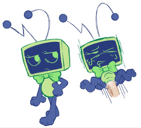 antennae_(anatomy) bow_tie duo electronics female female_penetrated for_a_head genitals green_body green_bow_tie human_on_humanoid human_penetrating human_penetrating_humanoid humanoid_penetrated interspecies machine male male/female male_penetrating male_penetrating_female penetration screen screen_face sex simple_background television vulva white_background clockstops3am conditional_dnp blushcrunch_studio dandy's_world vee_(dandy's_world) human humanoid mammal object_head robot robot_humanoid screen_head toon_(dandy's_world) tv_head hi_res
