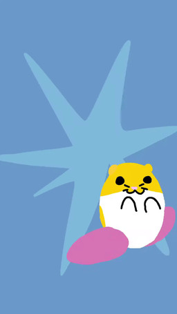 :3 abstract_background ambiguous_gender biped bipedal_feral black_eyes blue_body blush blush_stickers duo feral floating floating_feet fur group levitation multicolored_body multicolored_fur music open_mouth orange_body orange_fur photo_background pink_body real red_body running semi-anthro two_tone_body two_tone_fur whiskers white_body white_fur yellow_body anthony_borno kirby_(series) nintendo kirby rick_(kirby) cricetid hamster mammal rodent waddling_head 2026 9:16 animated digital_drawing_(artwork) digital_media_(artwork) frame_by_frame hi_res loop mixed_media photography_(artwork) short_playtime sound video male_(lore)