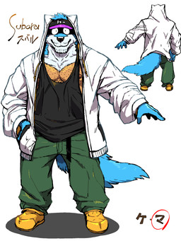 5_fingers 5_toes blue_body blue_fur bottomwear clothing feet fingers fur green_bottomwear green_clothing green_pants hat headgear headwear jacket male muscular muscular_male nipples pants shirt simple_background smile solo split_form tank_top text toes topwear white_background white_body white_fur monapic_chang subaru_(monapic_chang) animal_humanoid canid canine canis domestic_dog humanoid mammal 2020 3:4 digital_drawing_(artwork) digital_media_(artwork) hi_res japanese_text model_sheet