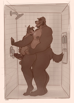 age_difference anal anal_penetration anthro anthro_on_anthro anthro_penetrated anthro_penetrating anthro_penetrating_anthro areola balls bathing beard bodily_fluids breath brown_body brown_fur butt cum cumshot duo ejaculation eye_contact facial_hair father_penetrating_son foreskin fur genital_fluids genitals glans handjob handjob_while_penetrating heart_symbol humanoid_genitalia humanoid_penis intraspecies larger_male looking_at_another male male/male male_penetrated male_penetrating male_penetrating_male mature_anthro mature_male nipples nude older_male open_mouth open_smile orgasm overweight overweight_anthro overweight_male penetration penile penile_penetration penis penis_in_ass reach_around retracted_foreskin sex shower shower_sex showering showering_together size_difference smaller_male smaller_penetrated smile tail teeth thick_penis thick_thighs tongue tongue_out water wet younger_male younger_penetrated gabgbb canid canine canis domestic_dog mammal 2023 digital_media_(artwork) hi_res father_(lore) father_and_child_(lore) father_and_son_(lore) incest_(lore) parent_(lore) parent_and_child_(lore) parent_and_son_(lore) son_(lore)
