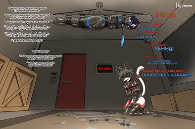 anal anal_penetration anthro bdsm bondage bound clothing contraption_concept duo gag gagged_drooling gagged_talk gagging latex latex_clothing latex_skinsuit male male/male object_in_ass penetration predicament_bondage puzzle restraints sex_toy sex_toy_in_ass sex_toy_insertion skinsuit straitjacket tight_clothing vibrator vibrator_in_ass hiconnen dice_(diceworks) hicon canid canine domestic_cat felid feline felis mammal hi_res