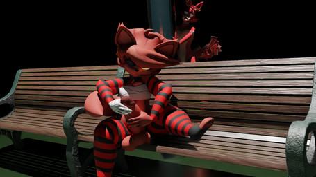 anthro armwear being_watched bench clothing duo female genitals legwear looking_at_another male masturbation penis pirate square_crossover thigh_highs catl0v3r cryptiacurves_(modeler) disembowell_(modeler) psychojohn2_(modeler) red-eye_(modeler) zanicart_(modeler) five_nights_at_freddy's fredina's_nightclub scottgames fexa_(cryptiacurves) foxy_(fnaf) canid canine fox mammal 16:9 3d_(artwork) digital_media_(artwork) hi_res widescreen