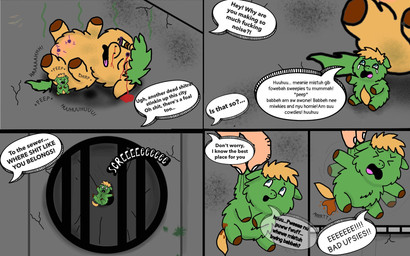 >_< abuse abused ambiguous_gender ambiguous_human animal_abuse blonde_hair blood blood_from_wound blue_eyes bodily_fluids breasts brown_hooves bruised bruised_eye corpse crotch_breasts crying death eyes_closed feces female female_feral feral fur genital_fluids gore green_body green_fur green_hair green_tail hair hooves lifting_another light_body light_skin male male_feral mostly_offscreen_character neonate nosebleed peeing pooping rotting sad screaming sewer struggling tail tears text urine vein veiny_breasts wounded yellow_body yellow_fur yellow_tail young young_feral young_male roadkill_(fc) fluffy_pony fluffy_pony_(species) human mammal 16:10 english_text hi_res widescreen