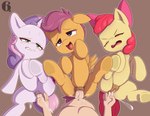 5_fingers abs accessory ahegao anal anal_fingering animal_genitalia animal_pussy bestiality blush bodily_fluids bow_ribbon cutie_mark equine_genitalia equine_pussy eyes_closed featureless_feet feet female female_feral female_on_human female_penetrated feral feral_penetrated fingering fingers first_person_view genital_fluids genitals green_eyes group group_sex hair hair_accessory hair_bow hair_ribbon hooves horn human_on_feral human_penetrating human_penetrating_female human_penetrating_feral interspecies logo looking_pleasured lying male male/female male_human male_on_feral male_penetrating male_penetrating_female male_penetrating_feral mauve_background multicolored_hair navel on_back orange_body penetration penis pink_hair purple_body purple_hair purple_tail pussy red_hair red_tail ribbons sex soles sweat sweatdrop tail tongue two_tone_hair unguligrade vaginal vaginal_fingering vaginal_penetration vein veiny_penis wings yellow_body young young_female young_feral 6i6as_(artist) friendship_is_magic hasbro my_little_pony mythology apple_bloom_(mlp) cutie_mark_crusaders_(mlp) scootaloo_(mlp) sweetie_belle_(mlp) equid equine horse human mammal mythological_creature mythological_equine pegasus unicorn 2024 absurd_res colored digital_drawing_(artwork) digital_media_(artwork) hi_res