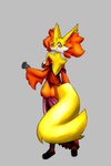 anthro breasts clothed clothing female fur hair inner_ear_fluff looking_at_viewer medium_breasts solo tail tuft yellow_body shadedadoll nintendo pokemon canid canine delphox fox generation_6_pokemon mammal pokemon_(species) 2024 digital_drawing_(artwork) digital_media_(artwork) hi_res shaded