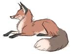 ambiguous_gender black_body black_fur brown_body brown_fur countershading dipstick_tail ears_up eyes_closed feral fur lying markings multicolored_tail on_front simple_background sketchy solo tail tail_markings white_background white_body white_fur skia canid canine fox mammal red_fox true_fox 2016 low_res