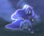 blue_body blue_feathers blue_hair cutie_mark feathered_wings feathers female feral glowing hair horn long_hair moon night outside solo wings rodrigues404 friendship_is_magic hasbro my_little_pony mythology princess_luna_(mlp) equid equine mammal mythological_creature mythological_equine winged_unicorn 2015 animated short_playtime