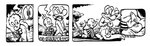 ambiguous_gender balls blush clothing duo erection genitals male male/ambiguous outside penis shirt sitting smoking topwear bayou_beaver pogo albert_alligator pogo_possum alligator alligatorid crocodilian reptile scalie unknown_species 2022 absurd_res comic hi_res monochrome