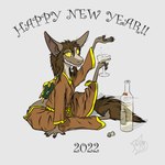 4_toes anthro barefoot black_pawpads brown_hair claws clothing digitigrade feet female hair hand_feet holding_wine_glass holding_with_foot looking_at_viewer pawpads paws robe simple_background sitting smile soles solo toes white_background yellow_sclera tersethra new_year_2022 out-of-placers sesra mammal yinglet 1:1 2022 hi_res