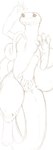 4_toes 5_fingers anthro anus big_tail biped bird's-eye_view blep blush bodily_fluids claws clitoral_hood clitoris dakimakura digitigrade eyelashes feet female finger_claws fingers flat_chested front_view genitals heart_eyes heart_symbol high-angle_view humanoid_hands lixard long_neck long_tail looking_at_viewer lying on_back one_leg_up pussy raised_arm raised_leg saliva simple_background smile smiling_at_viewer soles solo spread_pussy spreading tail tail_anus tail_dimple tailbutt thick_tail thick_thighs toe_claws toes tongue tongue_out urethra white_background charchu_(artist) overlord_(series) crusch_lulu lizardman lizardman_(overlord) reptile scalie 2018 brown_and_white dakimakura_design digital_drawing_(artwork) digital_media_(artwork) hi_res line_art monochrome sketch unfinished