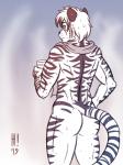 anthro butt container cup drinking_glass fur glass glass_container glass_cup male muscular muscular_anthro muscular_male nude solo steam stripes towel water wet white_body white_fur heresy_(artist) harry_campbell felid mammal pantherine tiger 2019 3:4 digital_media_(artwork) hi_res sketch