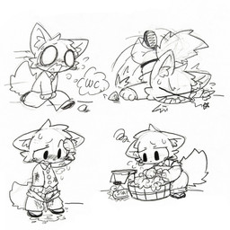 ambiguous_fluids anthro bodily bodily_fluids desperation embarrassed genital_fluids hurt_expression male omorashi panicked_look panicking pebble peeing solo tripping urine washing_clothes watersports guowo2957 1:1 absurd_res hi_res unavailable_at_source