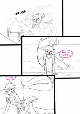 anthro big_penis bodily_fluids cum dialogue feral genital_fluids genitals huge_penis hyper hyper_genitalia hyper_penis leaking_cum male penis precum solo topazknight mythology red_(topazknight) deer dragon mammal mythological_creature mythological_scalie scalie comic hi_res maleherm_(lore)