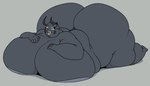 antennae_(anatomy) anthro areola big_breasts big_butt biped breasts butt curvy_figure female grey_areola grey_background grey_body grey_lips hand_on_breast huge_breasts huge_butt hyper hyper_breasts hyper_butt lips lying mandibles non-mammal_breasts nude obese obese_anthro obese_female on_front overweight overweight_anthro overweight_female simple_background solo thick_thighs wide_hips elektr0 vdisco beetle_lady_(elektr0) arthropod beetle insect artist_collaboration