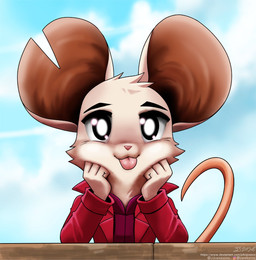 anthro black_eyes blep clothing eyebrows female fur head_tuft looking_at_viewer notched_ear solo tongue tongue_out tuft white_body white_fur john_joseco mina_the_hollower yacht_club_games mina_(mina_the_hollower) mammal mouse murid murine rodent 2026 hi_res
