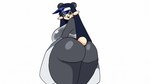 anthro big_breasts big_butt bouncing_breasts breasts butt butt_focus butt_jiggle clothing female jiggling looking_at_viewer nun_habit nun_outfit presenting presenting_hindquarters religious_clothing thick_thighs twerking spicy_rogue nintendo pokemon huamei_(neoshorka) generation_6_pokemon pancham pokemon_(species) animated