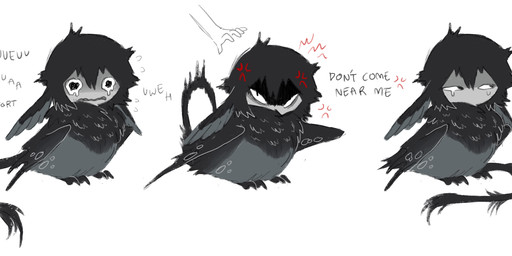 ambiguous_feral ambiguous_gender asking begging black_body black_eyes black_feathers black_feet black_hair black_tail black_wings bodily_fluids cross-popping_vein crying disembodied_hand duo ellipsis feathered_ears feathers feet feral folded_wings grey_body grey_ears grey_face grey_feathers hair looking_aside sad shaded_face simple_background sitting tail tears text threatening white_background wings jejejunum european_mythology greek_mythology mythology wither_(jejejunum) avian bird harpy mythological_avian mythological_creature nethermare 2025 digital_drawing_(artwork) digital_media_(artwork) english_text hi_res